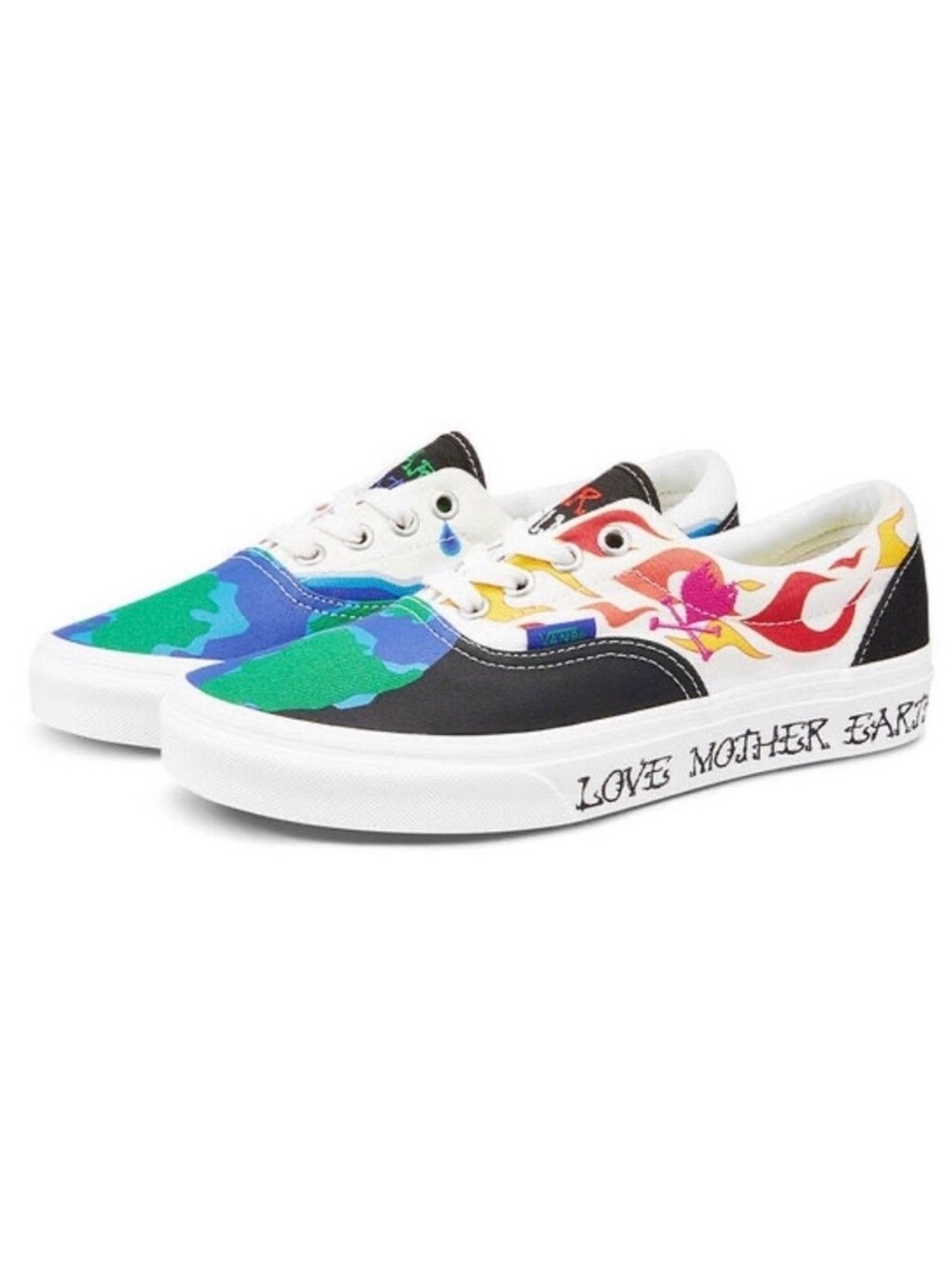 NEW VANS Womens Size 6 Mother Earth Era Elements Sneakers Multicolor Embroidered